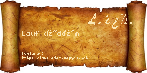 Lauf Ádám névjegykártya
