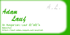 adam lauf business card